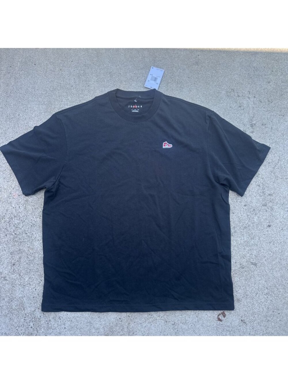 NWT MENS JORDAN BRAND AJ1 T SHIRT BLACK FN5982-010-2XL Standard Fit